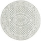 preview thumbnail 41 of 42, SAFAVIEH Handmade Ebony Manon Modern Wool Rug 6' Round - Ivory/Grey - Round