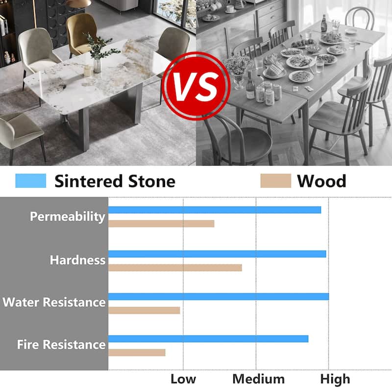 63"Modern artificial stone pandora white curved metal leg dining table -6 people