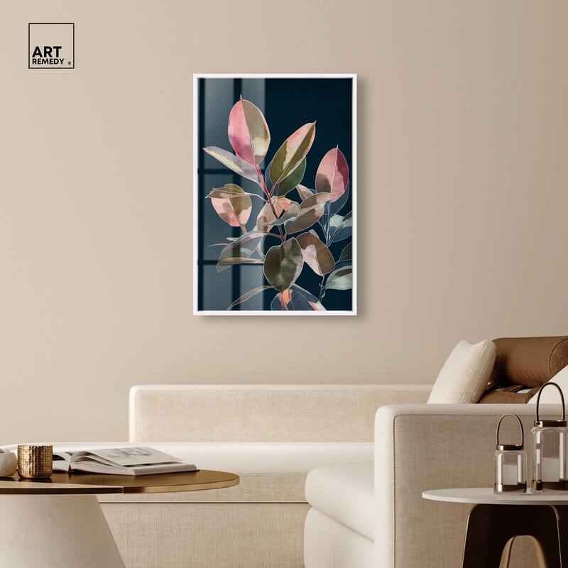 Fuchsia Frond I Shadowbox by Art Remedy