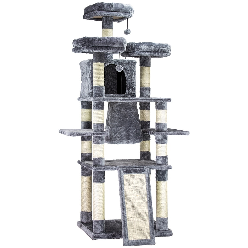 light grey cat tree
