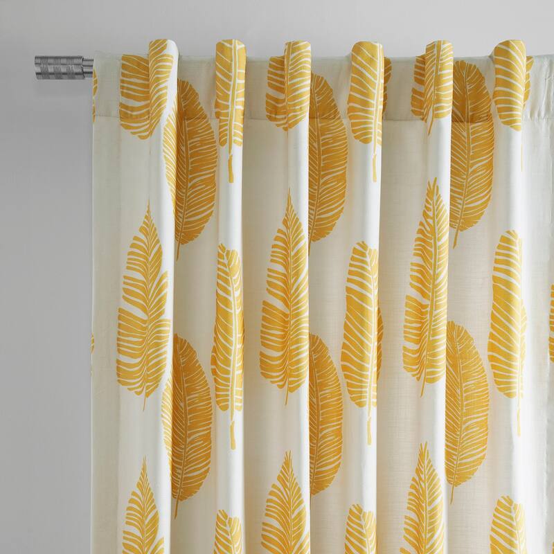 Exclusive Fabrics Textured Cotton Printed Curtains for Bedroom and Living room (1 Panel)