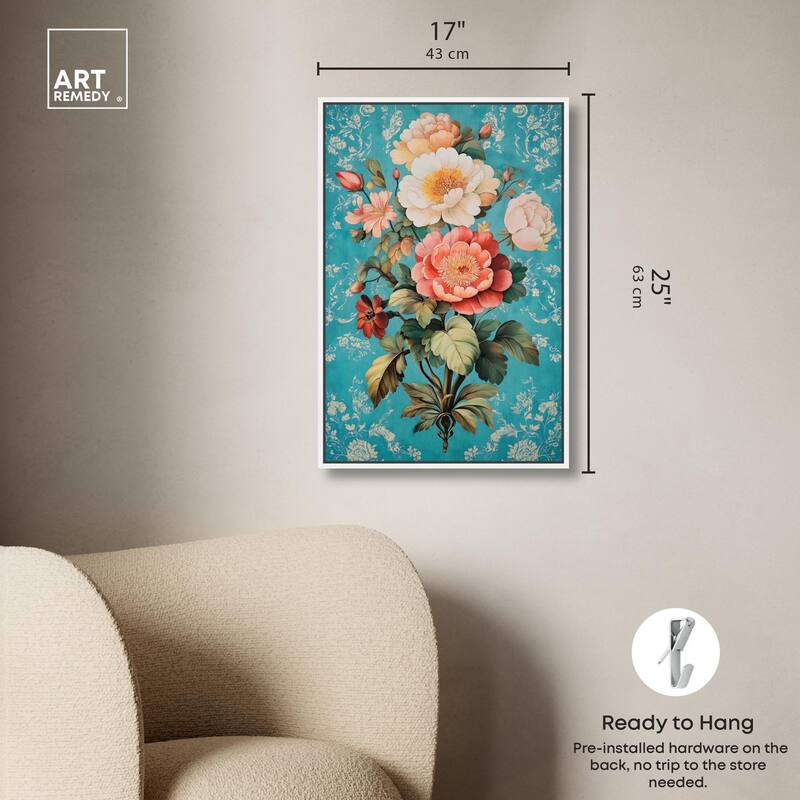 Floral Azure Ascent II Canvas by Art Remedy