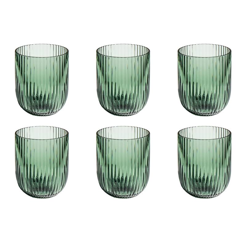Abode Homewares Mesa Acrylic Stemless Wine Glass - 16.2 oz - Set of 6 - Sage Green