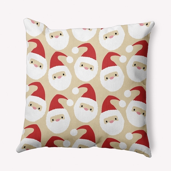 slide 2 of 4, Dancing Santas Accent Pillow Berry Red - 16" x 16"