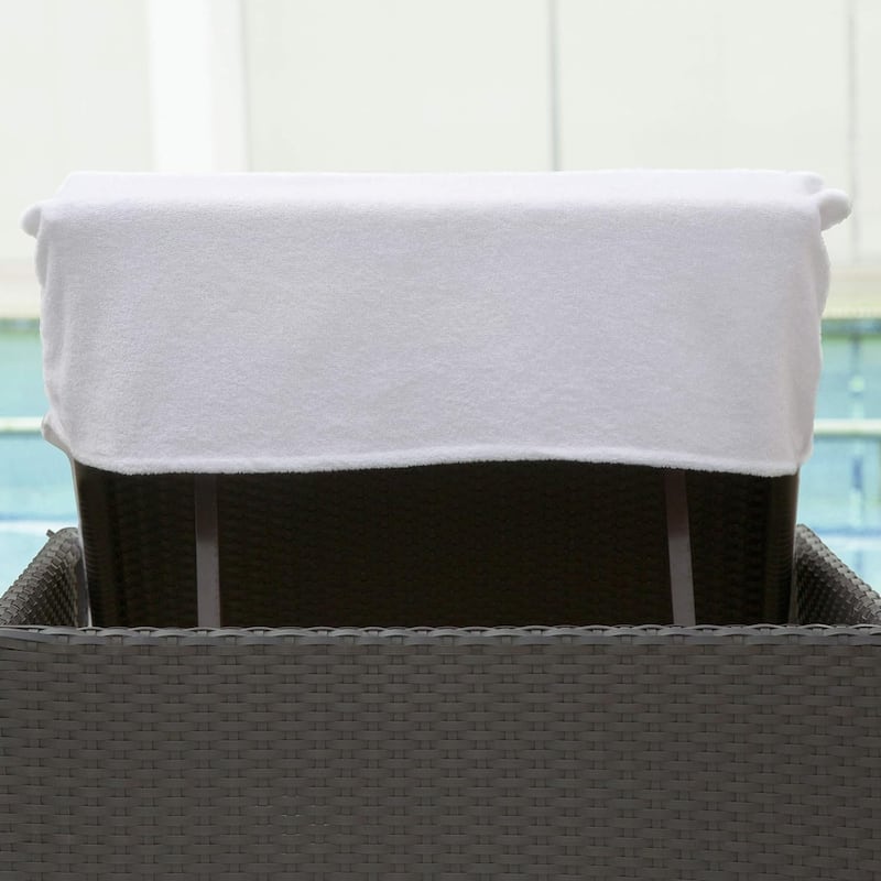 Superior Cotton Terry Monogrammed Patio Chaise Lounge Slipcover