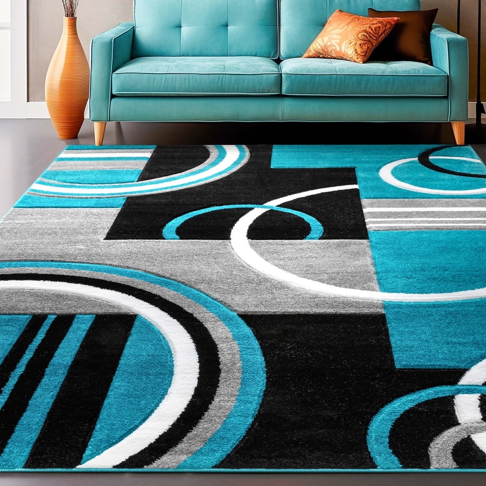 Well Woven Ruby Galaxy Waves Modern Geometric Area Rug