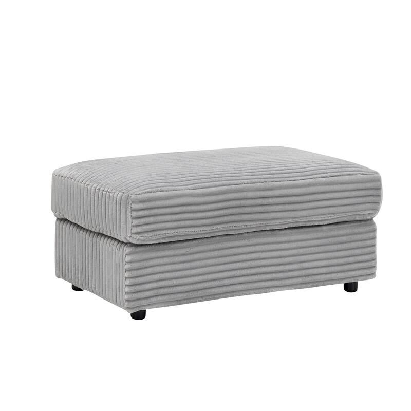 Corduroy Single Sofa+Ottoman, Cup Seats and No Cup Seats