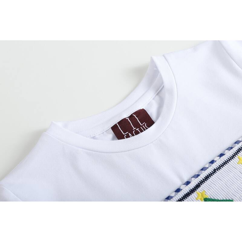 Navy and White Christmas Tree 2 pc Shirt and Pants Set