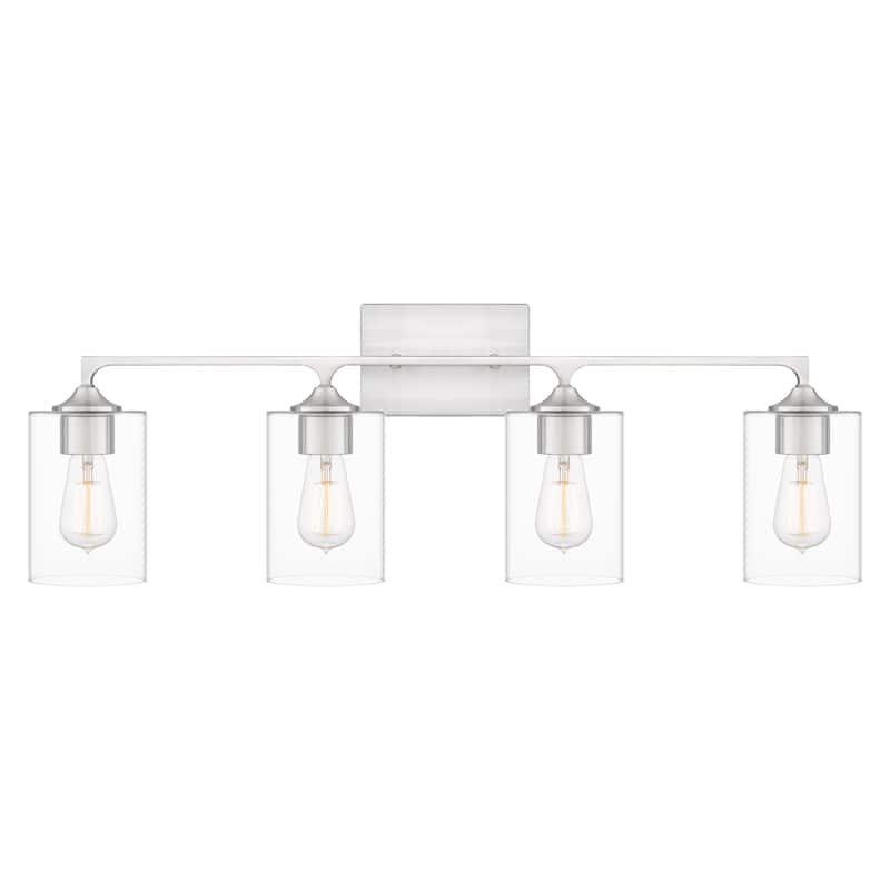 Bellevue QZBF79911 Usipetes 4 Light 34" Wide Vanity Light with Clear - Brushed Nickel