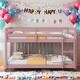 preview thumbnail 2 of 8, Stylish & Simple Twin over Twin Floor Bunk Bed with Built-in Ladder, Low Height Design, Safety and Quality Guaranteed, Pink