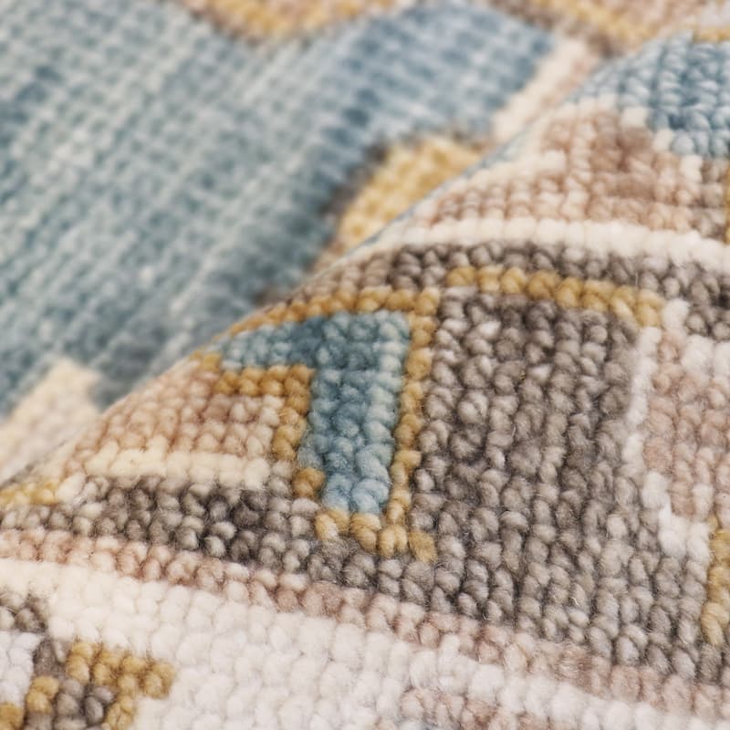 Pasargad Home Serapi Hand-Knotted L. Blue Wool Area Rug