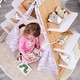 preview thumbnail 5 of 3, Book Nook Tent with Shelves - Brown