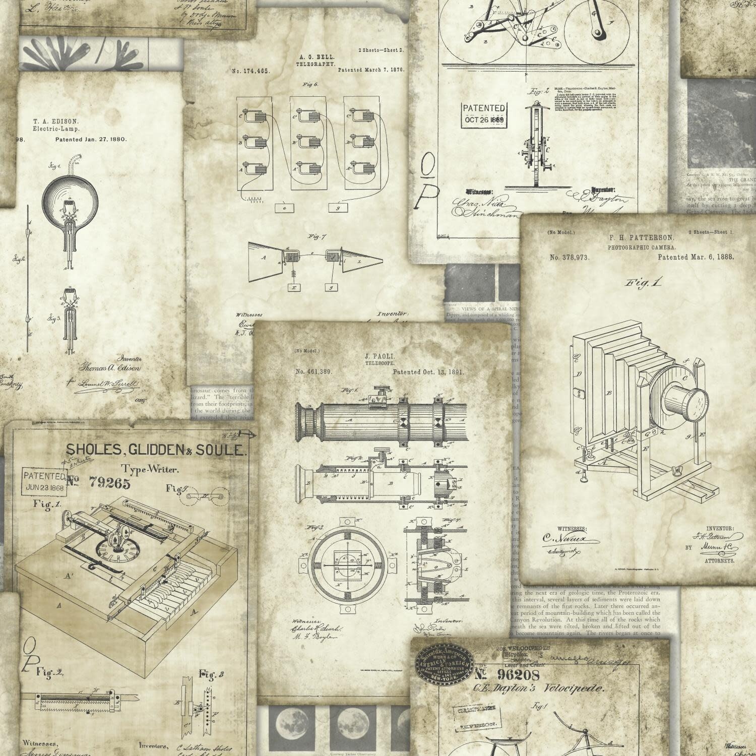 Shop York Wallcoverings Ho333 Patent Pending 56 Sq Ft Pre Pasted