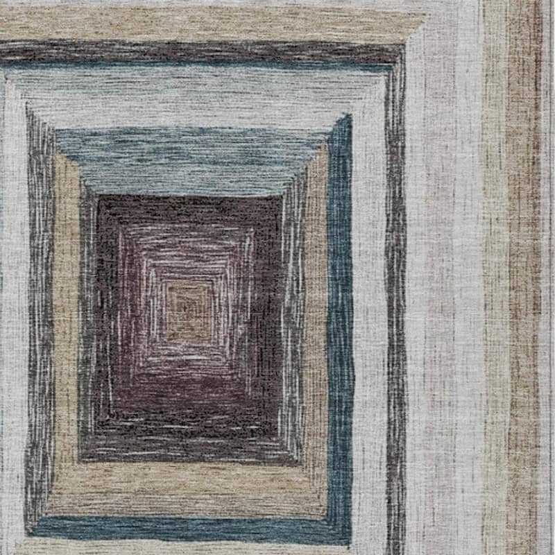 HomeRoots Geometric Transitional Rectangle Outdoor Rug