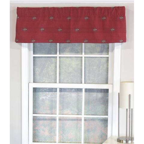 RLF Home Quality Bubbles Red Tailored Valance - 50X14