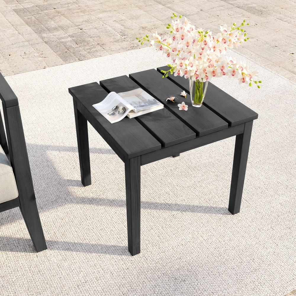 Outdoor Teak Wood Patio Club Accent Chair Set with Cushions