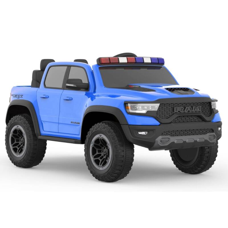 12V Electric Kids Ride On Truck Car, Licensed RAM Car for Kids Best Gift - Blue
