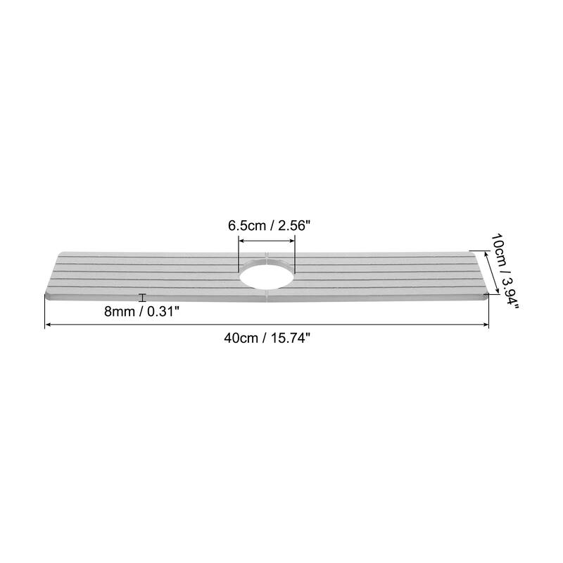 Water Sink Splash Guard Mat Diatom Mud Absorbent Pad for Kitchen - Light Grey - 15.74"