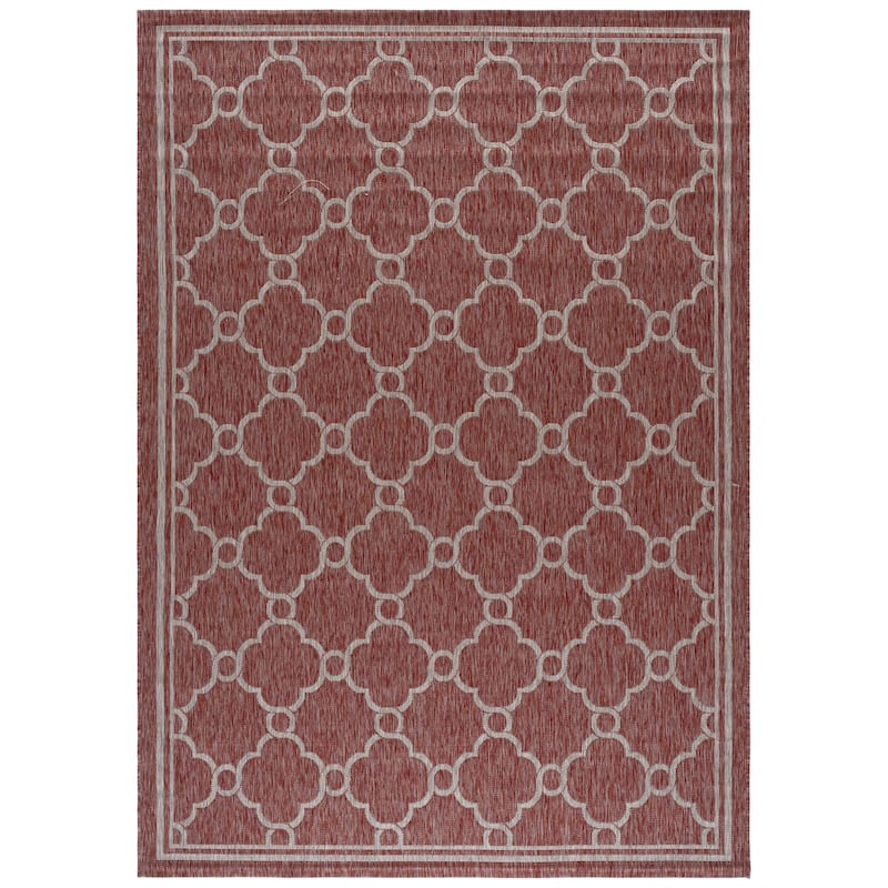 SAFAVIEH Courtyard Lydie Indoor/ Outdoor Waterproof Patio Backyard Rug - 6'7" x 9'6"