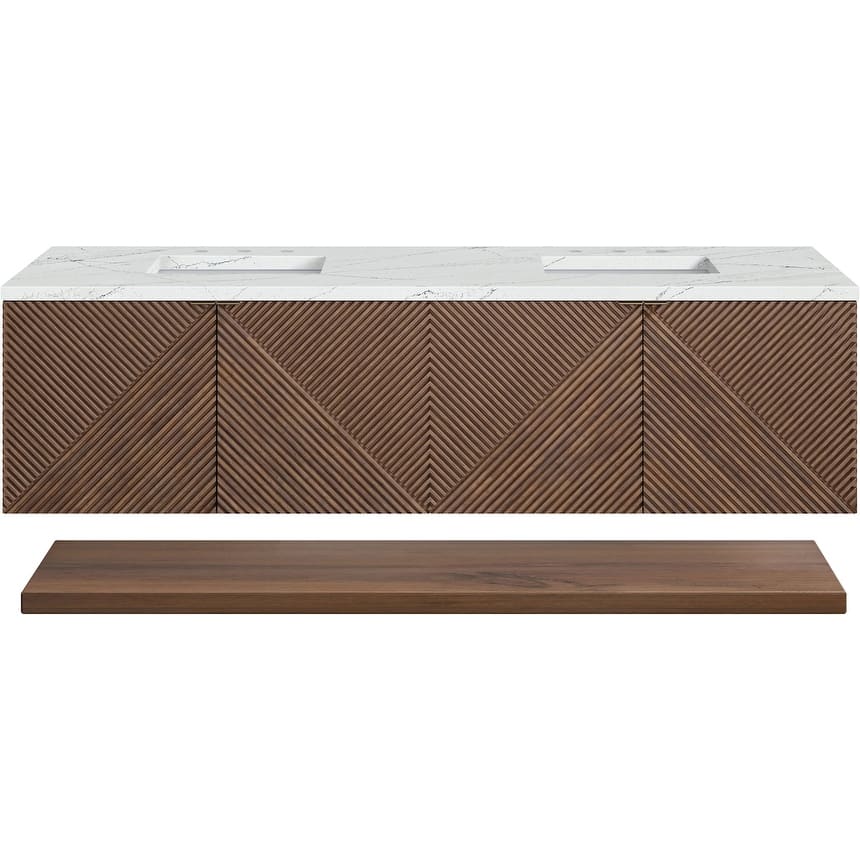 James Martin Vanities D200-V72-FENC Marcello 72" Wall Mounted Double