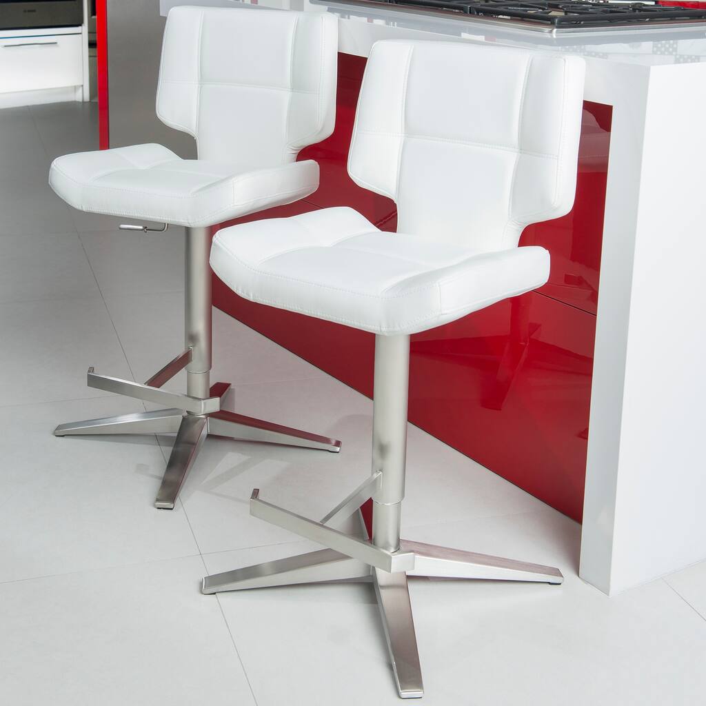 MIX Brushed Stainless Steel Adjustable Height Swivel Bar Stool