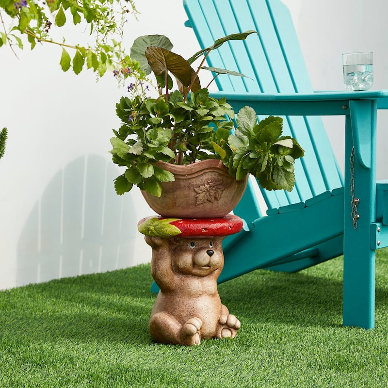 Glitzhome 12.5"H Decorative Garden Stool or Planter Stand