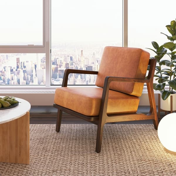 slide 2 of 103, Poly & Bark Verity Leather Lounge Chair - Full Grain Genuine Italian Leather
