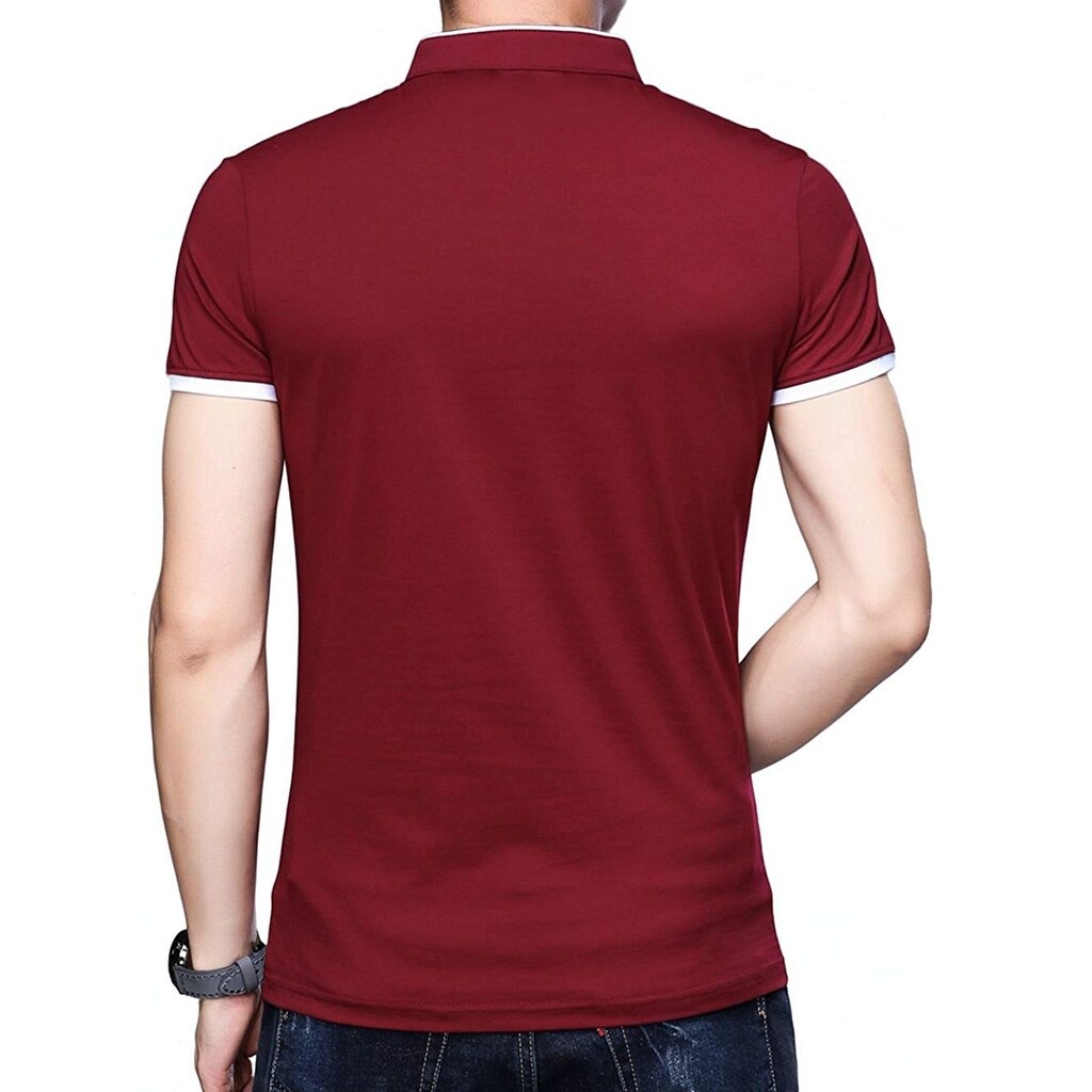 Shop Kuyigo Men S Short Sleeve Polo Shirts Casual Slim Fit Cotton