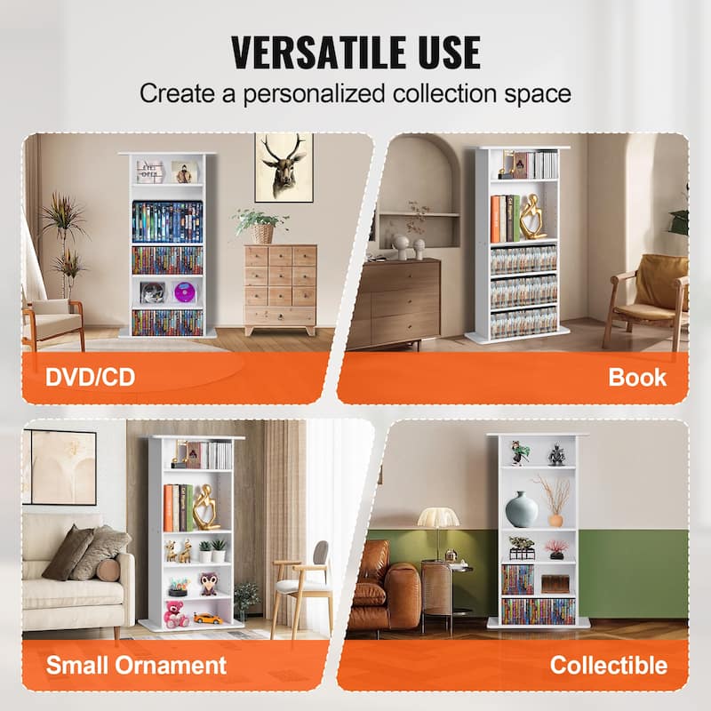Media Storage Cabinet, DVD Cabinet with Doors and Shelves, CD Storage, Adjustable DVD Shelf, Protects & Organizes Music
