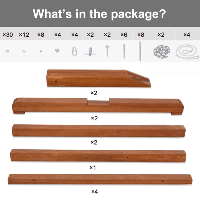 Adjustable 12-14 ft Wooden Hammock Stand Only