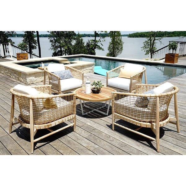 Shop Black Friday Deals On Manhattan Teak Outdoor Lounge Chair Overstock 31424048