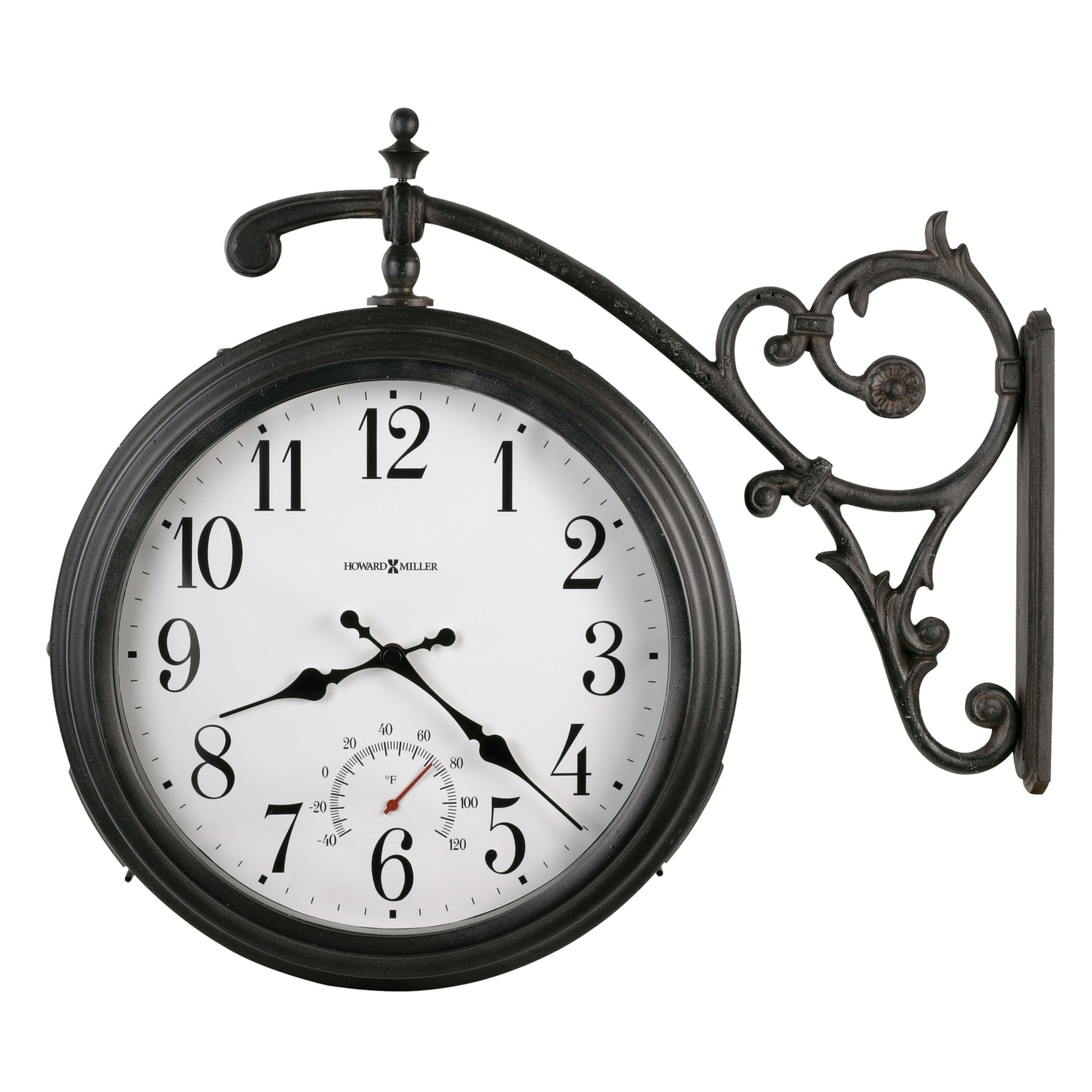 BARTRAM RUSTIC AGED MATTE BLACK FACE WALL CLOCK NAUTICAL ROPE ACCENT UTTERMOST 