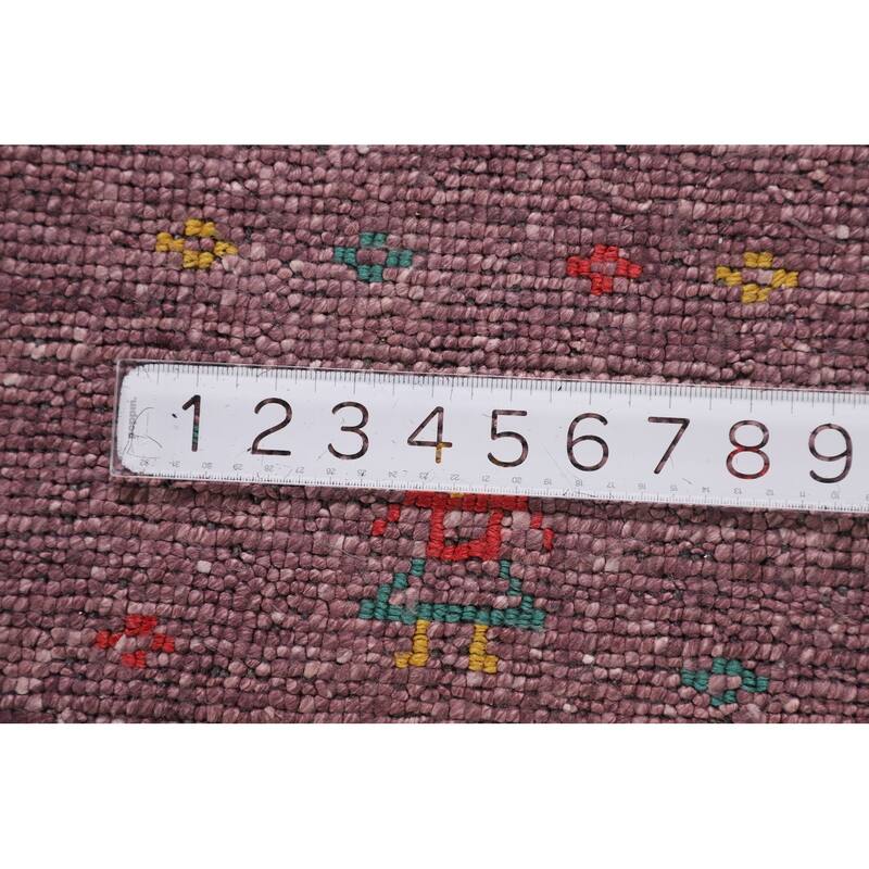 Purple Light Gabbeh Indian Square Area Rug Silk Carpet - 10'0" X 9'8"