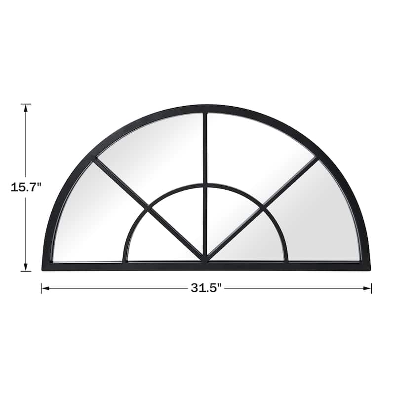 KOHROS Arched Window Finished Metal Mirror