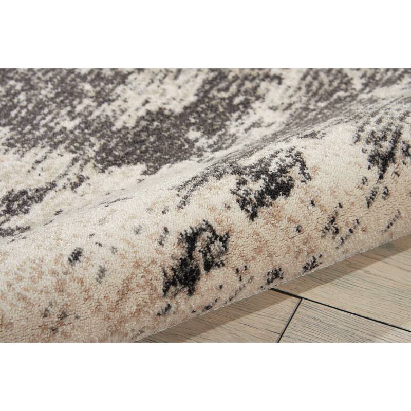 Nourison Maxell Modern Abstract Ombre Grey Ivory Area Rug