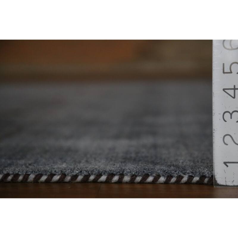 Hand Knotted Oriental 100% Wool Carpet Tribal Tribal Greys & Charcoal Gabbeh Area Rug - 9' 8'' X 8' 1''