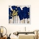 preview thumbnail 6 of 56, Oliver Gal 'Sapphire Movement' Abstract Wall Art Framed Print Paint - Blue, Yellow