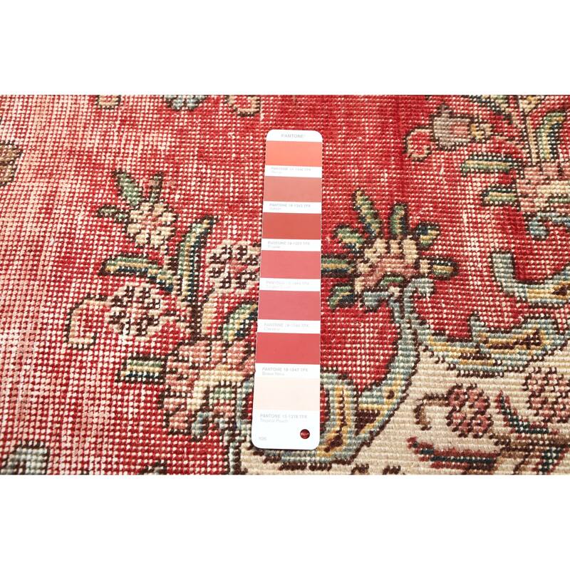 ECARPETGALLERY Hand-knotted Antalya Vintage Red Wool Rug - 9'9 x 13'1