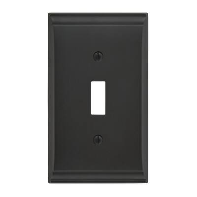 Candler 1 Toggle Black Bronze Wall Plate - 1 Toggle