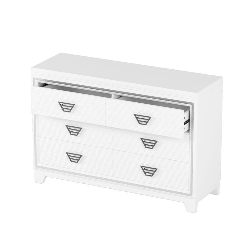 Storage Cabinet with 6 Drawers and Metal Handle