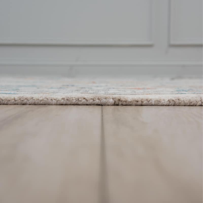 Alora Decor Cosmopolitan Traditional Beige Wool/Tencel Area Rug