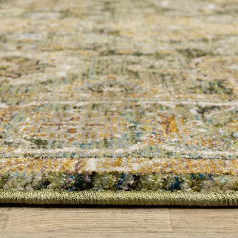 Style Haven Adalynn Bordered Traditional Green/ Gold Area Rug
