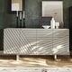 preview thumbnail 2 of 19, Clihome Mid-century Wood 4-Door Buffet Sideboard Cabinet Cream