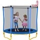 preview thumbnail 5 of 3, 5.5FT Trampoline for Kids - 65" Outdoor & Indoor Mini Toddler Trampoline with Enclosure, Basketball Hoop and Ball Included