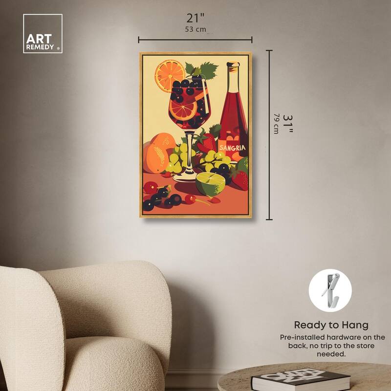 Sangria Drink Canvas by Art Remedy