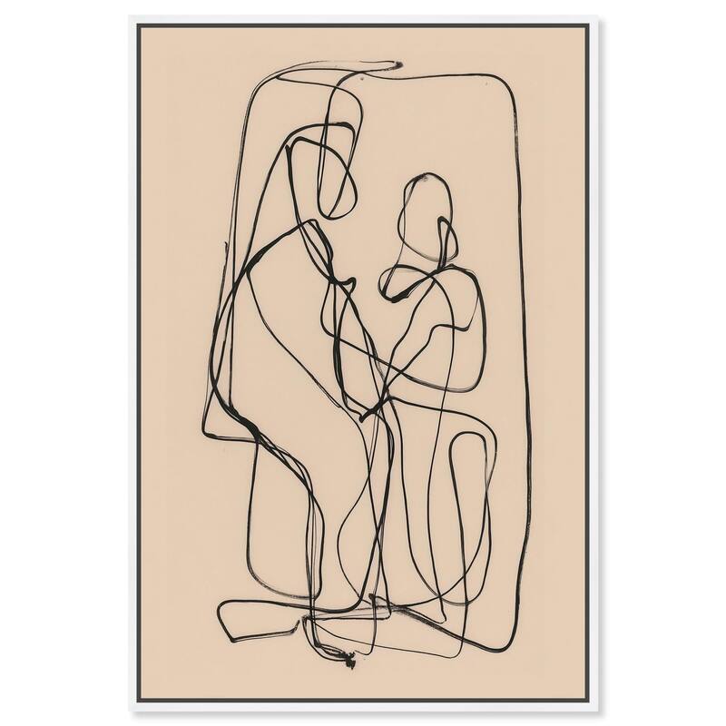 Embrace of Lines II Canvas by Art Remedy - White - 10" x 15"
