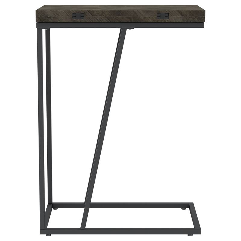 Carly Expandable Engineered Wood C-Shaped Side Table