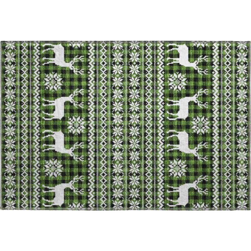 Premium Washable Super Soft Christmas Reindeer Mayfield Rug