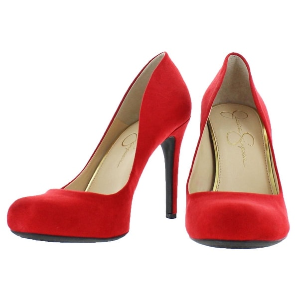 red jessica simpson pumps