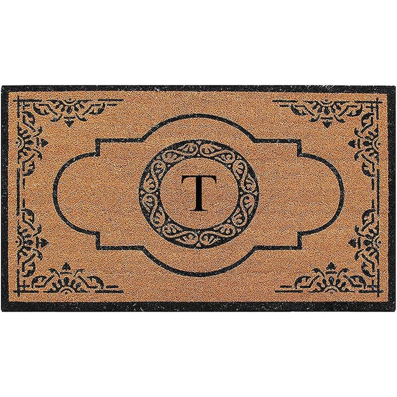 A1HC Abrilina Hand Crafted Heavy Duty Outdoor Monogram Doormat 36"X72" - T